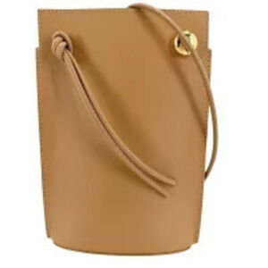 Loewe Anagram Pebble Dice Pocket Leather Crossbody Bag Beige Tan